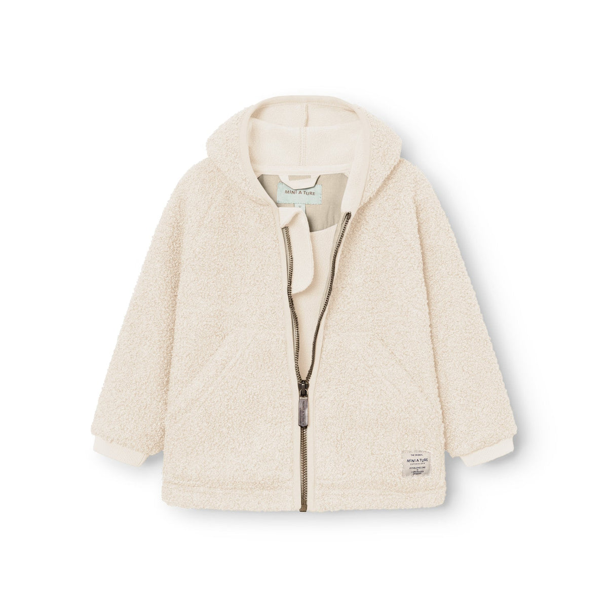MINI A TURE MATLIFF teddyfleece jacket GRS - Angora Cream detail