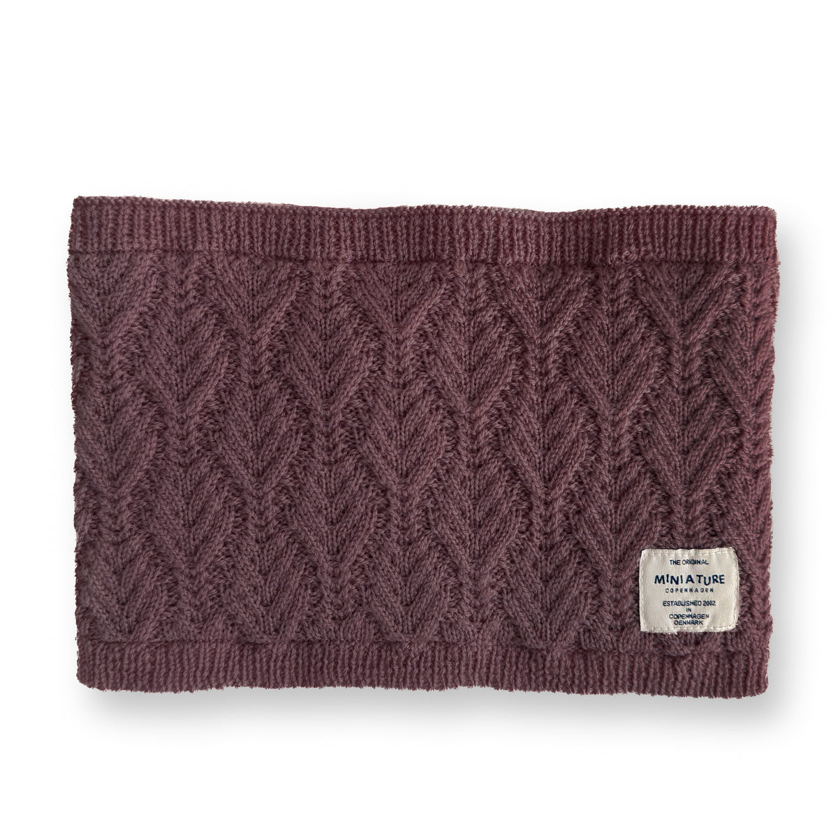 MINI A TURE MATGOI fleece-lined neckwarmer - Fudge aubergine