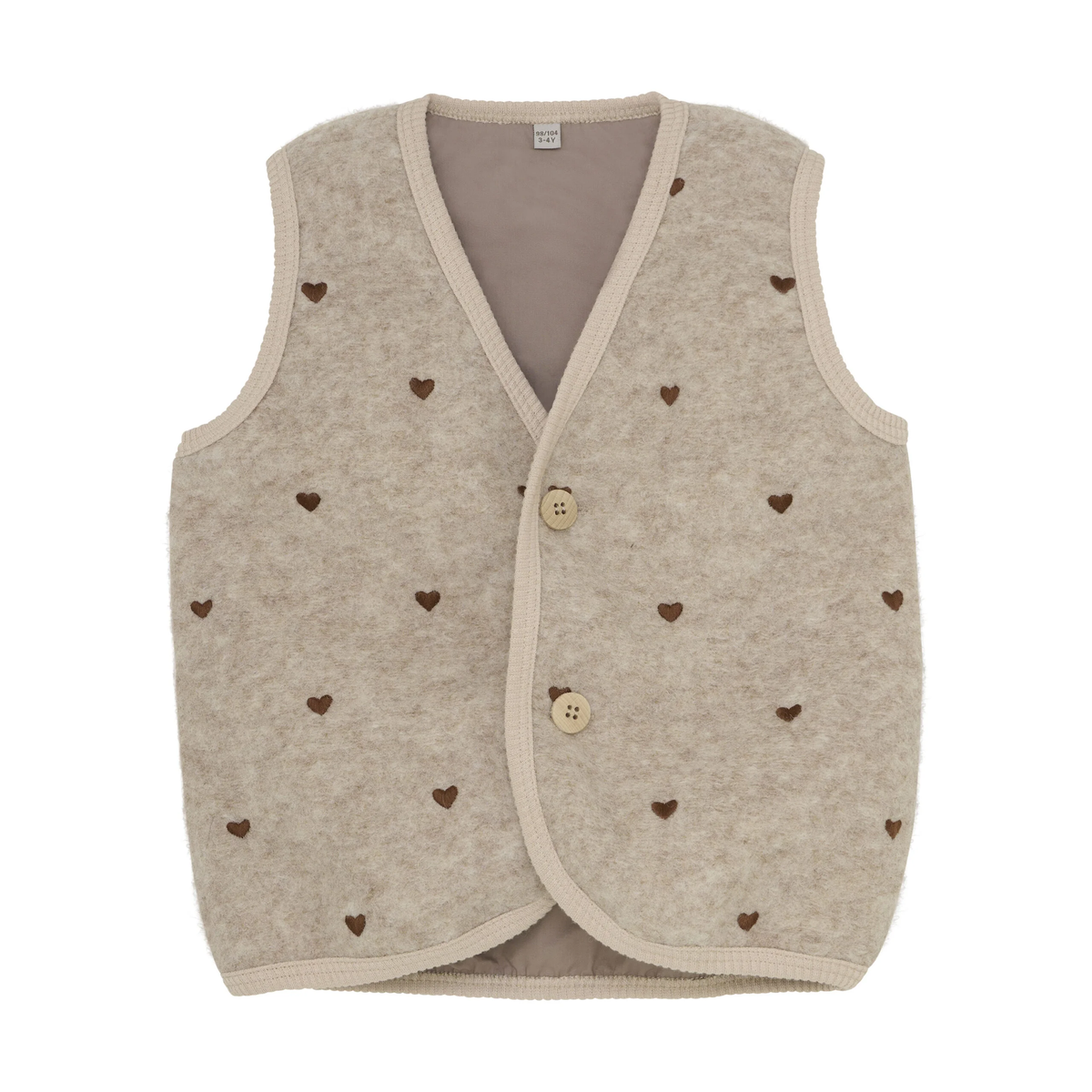 Huttelihut Embroidered Wool Vest with Lining