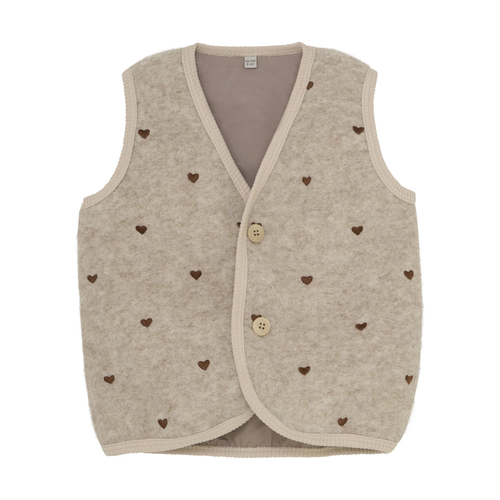 Huttelihut Embroidered Wool Vest with Lining