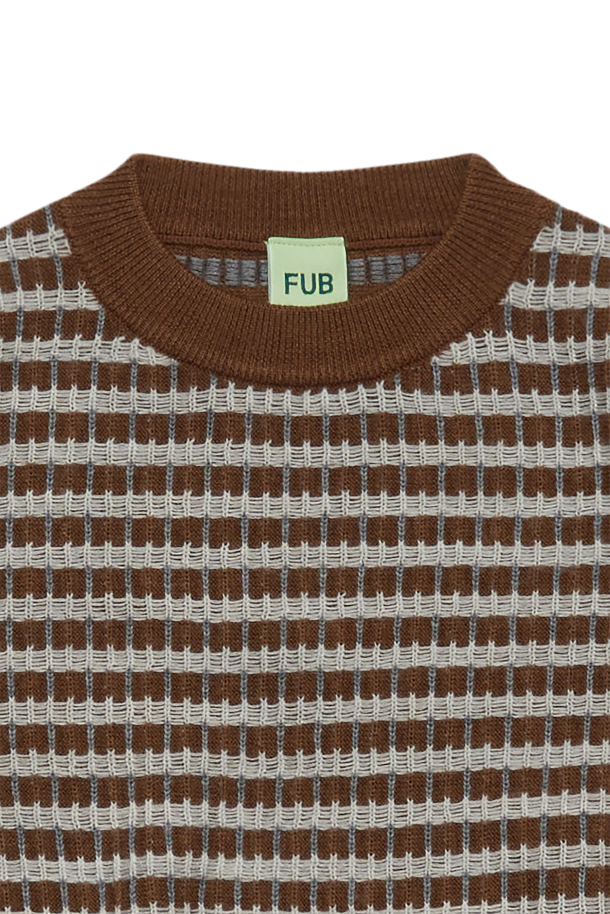 FUB Multi Sweater in hazel, light grey and steel