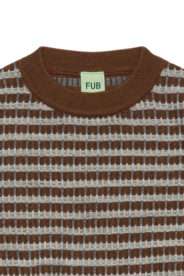Translation missing: en.FUB Multi Sweater in hazel, light grey and steel