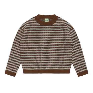 Translation missing: en.FUB Multi Sweater in hazel, light grey and steel