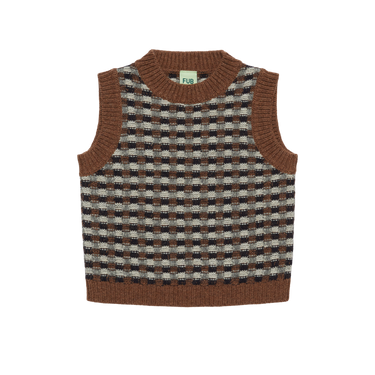 Translation missing: en.FUB Lambswool Vest in hazel melange