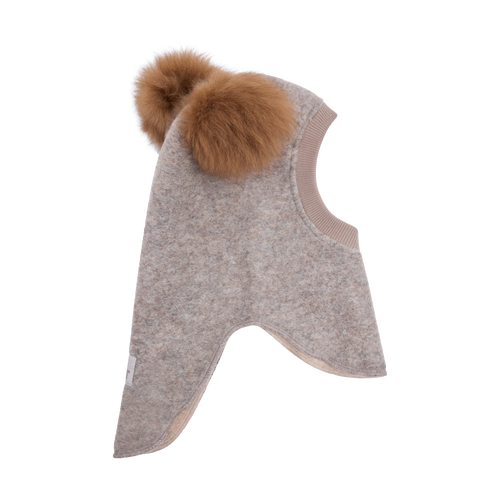 Huttelihut Balaclava Wool Alpaca Pompoms