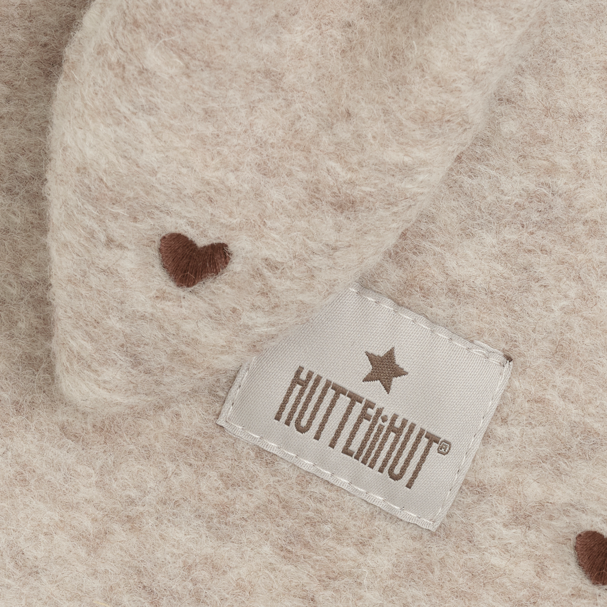 Cagoule Huttelihut à oreilles brodée en laine