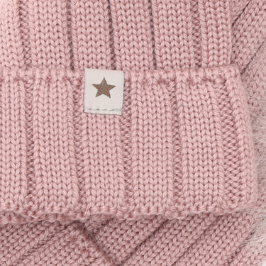 Translation missing: en.Huttelihut Knit Wool Hat with Alpaca Pompoms