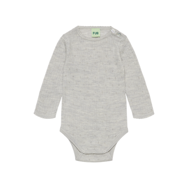 Translation missing: fr.Body bébé FUB en pointelle – gris clair chiné
