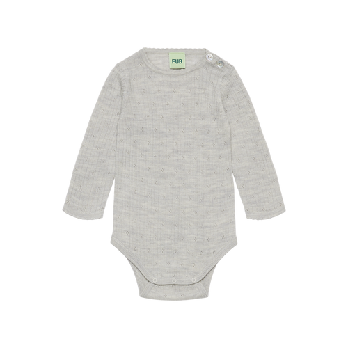 FUB Baby Pointelle Body in light grey melange
