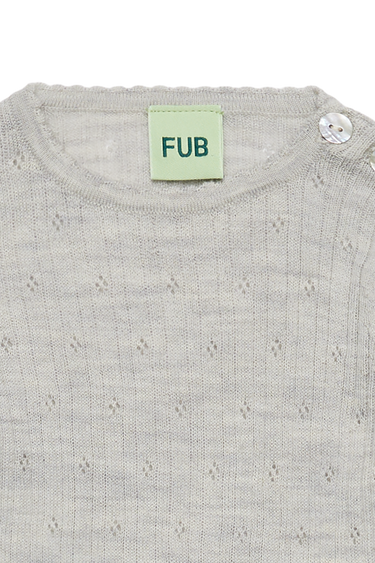 Translation missing: fr.Body bébé FUB en pointelle – gris clair chiné