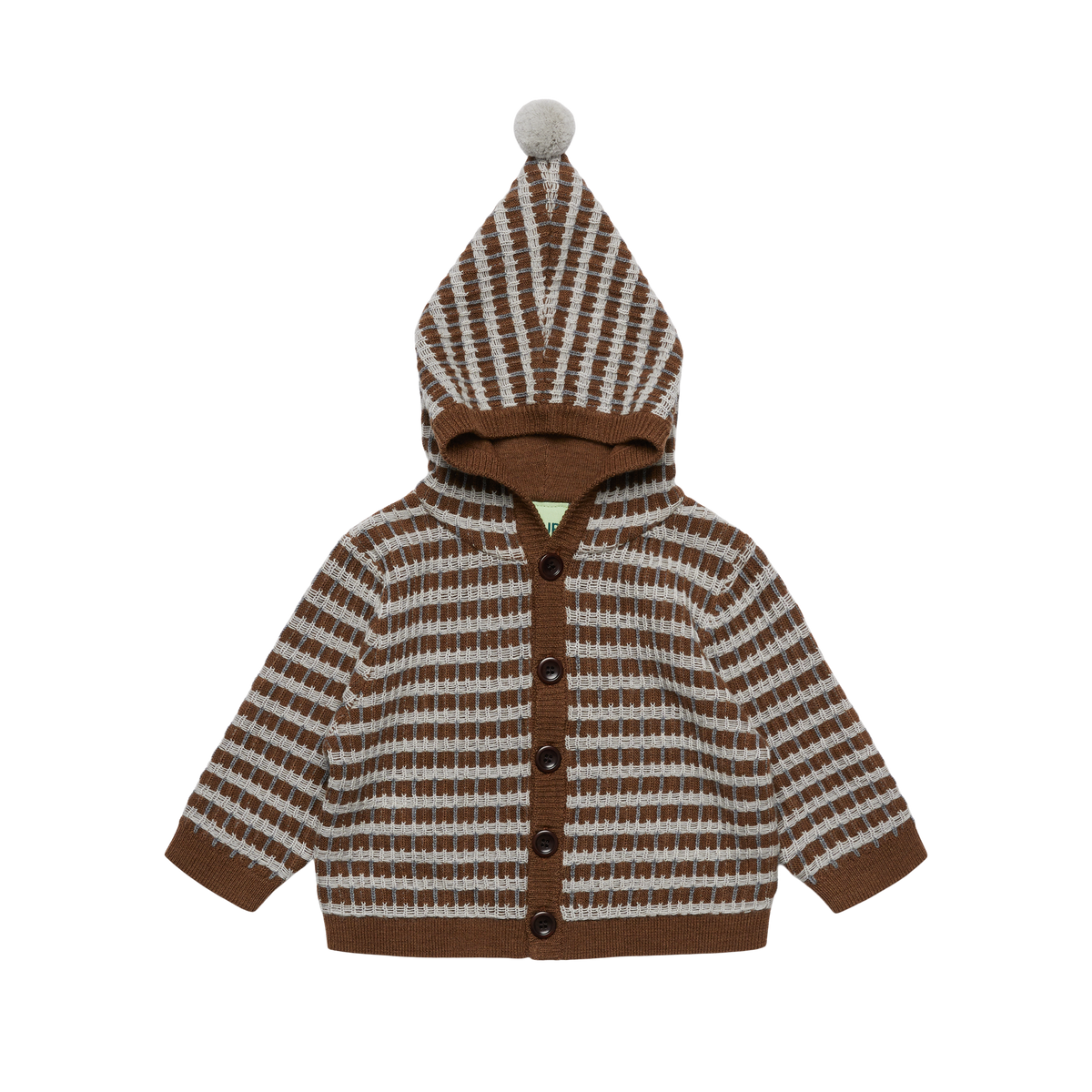 FUB Baby Multi Cardigan in hazel, light grey and steel
