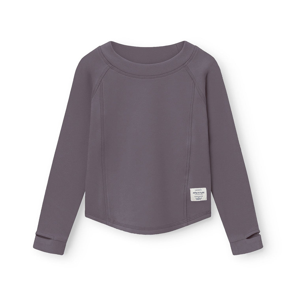 MINI A TURE MATLENIE light fleece LS t-shirt Rabbit plum (9720)