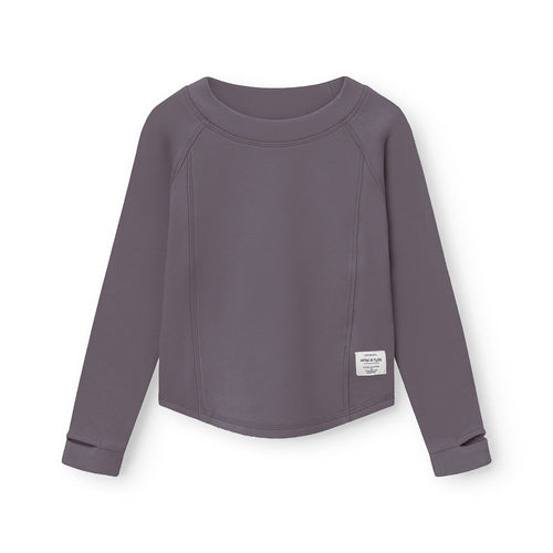 MINI A TURE MATLENIE light fleece LS t-shirt Rabbit plum (9720)