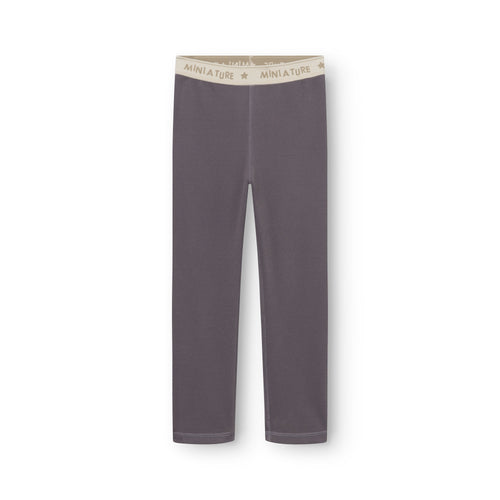 MINI A TURE MATLEEMA light fleece tights Rabbit plum (9720)